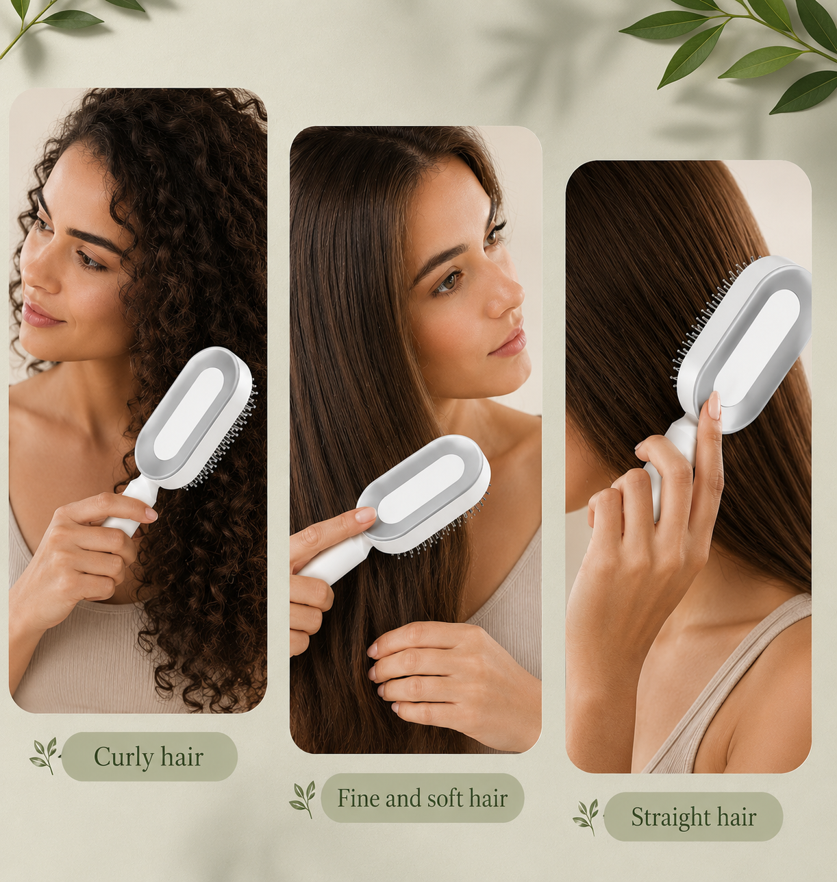 Haven Beauty Easy Self-Cleaning Detangling Brush
